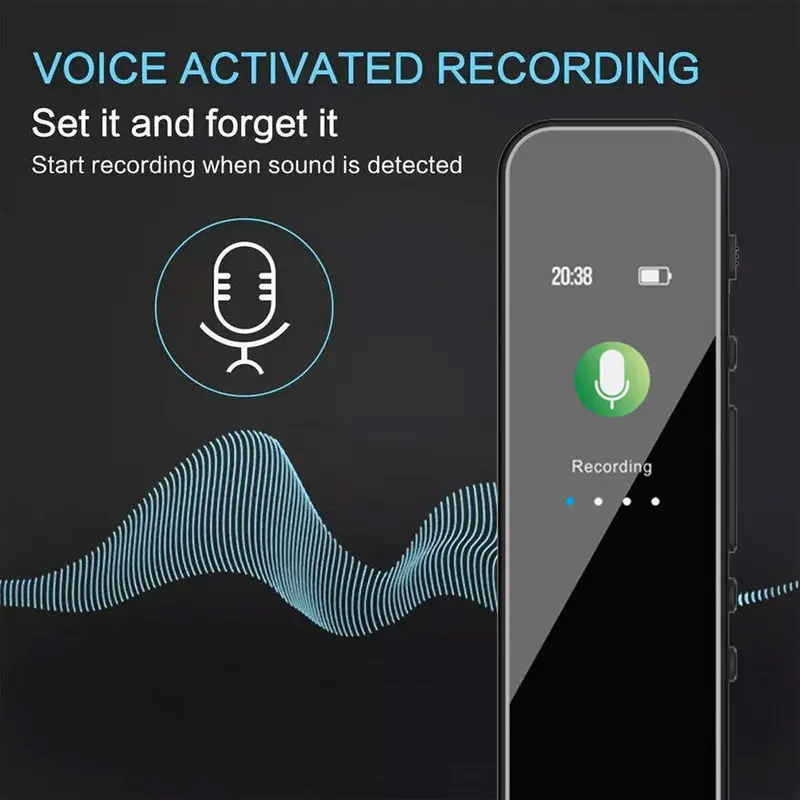 8GB Digital Voice Recorder - High-Quality Dictaphone with MP3 Playback | USB Rechargeable Audio Recording Device for Lectures & Meetings Button Memory 3