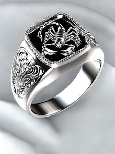 Street Style Scorpion Design Ring, Fashion Accessories for Men, Trendy All-match & Exquisite Jewelry for Birthday Gift