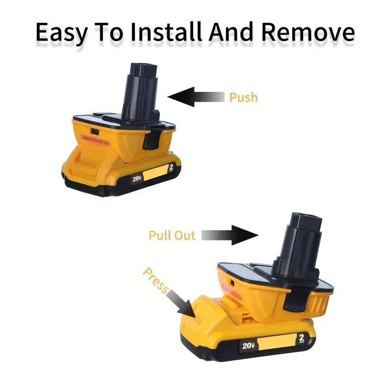 DCA1820 For Dewalt 20V Battery Adapter for Dewalt 18V Tools Compatible with 20V MAX XR Lithium Battery DCB200 DCB201 DCB203 DCB203BT DCB204 DCB205 DCB206 7
