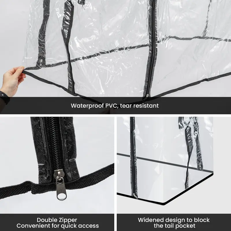 Clear Folding Trolley Cart Rain Cover for Camping - Folding Wagon Rain Cover 5