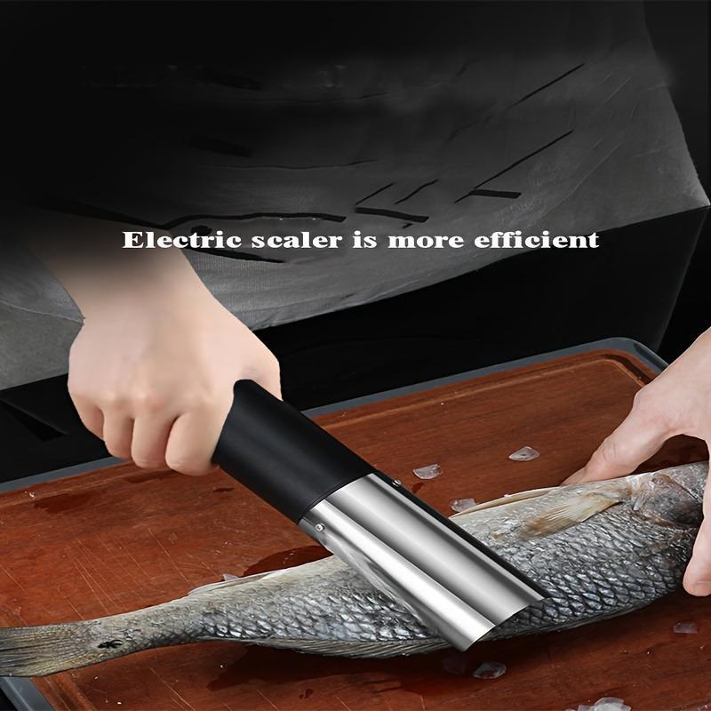 Portable Electric Fish Scaler - Stainless Steel, USB Rechargeable, Efficient Fish Scale Remover for Seafood, Kitchen Essentials | Modern Kitchen Tool | Durable Kitchen Utensil 2