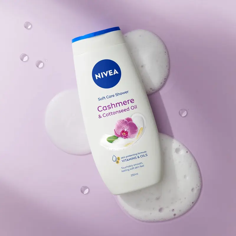 Nivea Cashmere & Cotton Oil Shower Gel (250ml), Body Wash with Vitamin C, E, and Precious Oils, Protects Skin from Drying Out and Leaves it Touchably Smooth Cleansing Moisture 4