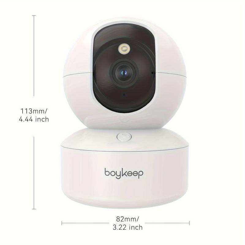 BoyKeep 5g/2.4ghz WiFi Smart Camera, 2K High-definition Indoor Safety Monitor, Special Safety Camera For Babies And Pets, 360° Panoramic Surveillance Video, Night Vision, Two-way Calls, Memory Card And Cloud Storage, K30 2