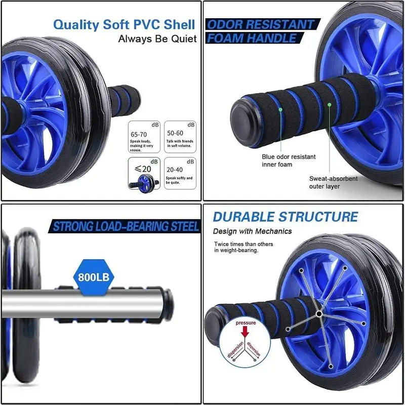 7-IN-1 Ab Roller Wheel Set – Complete Home Gym Fitness Equipment with Push-up Bars, Resistance Band, Skipping Rope, Hand Grip & Knee Pad – Perfect Father’s Day Gift  Transform your fitness routine with this 7-IN-1 Ab Roller Wheel Set, 1