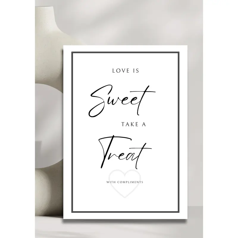 White stone collection - sweet cart/ table sign 0
