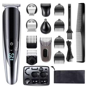 5 in 1 Electric Hair Trimmer, Cordless Body Trimmer Beard Trimmer for Men, Men's Grooming Kit for Beard, Nose, Face, Body, Cordless Hair Clippers Electric Razor, Best Gift for Men, Christmas Gift