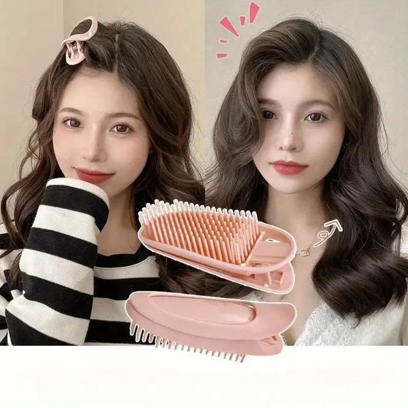 1pc Korean Volumizing Bangs Curling Clip - Heatless Hair Curler for Natural Fluffy Roots & Defined Bangs, Easy Clip-In Styling for Women with Normal Hair, Effortless Volume Enhancer, Sleek Clip Design, Smooth Finish 1