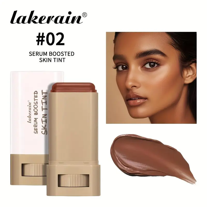 Lakerain Tinted Moisturizing Foundation Stick for Blemish Concealing - Matte Finish, All Skin Types, Multi-Color Options, Solid Formula - Sleek Design - Tinted Moisturizer for Face - Makeup, Concealer 4