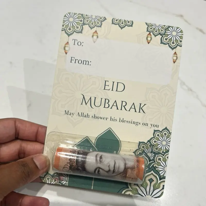 New Design Eidi Money Card with Case - Aesthetically Gifting Money for Eid 5