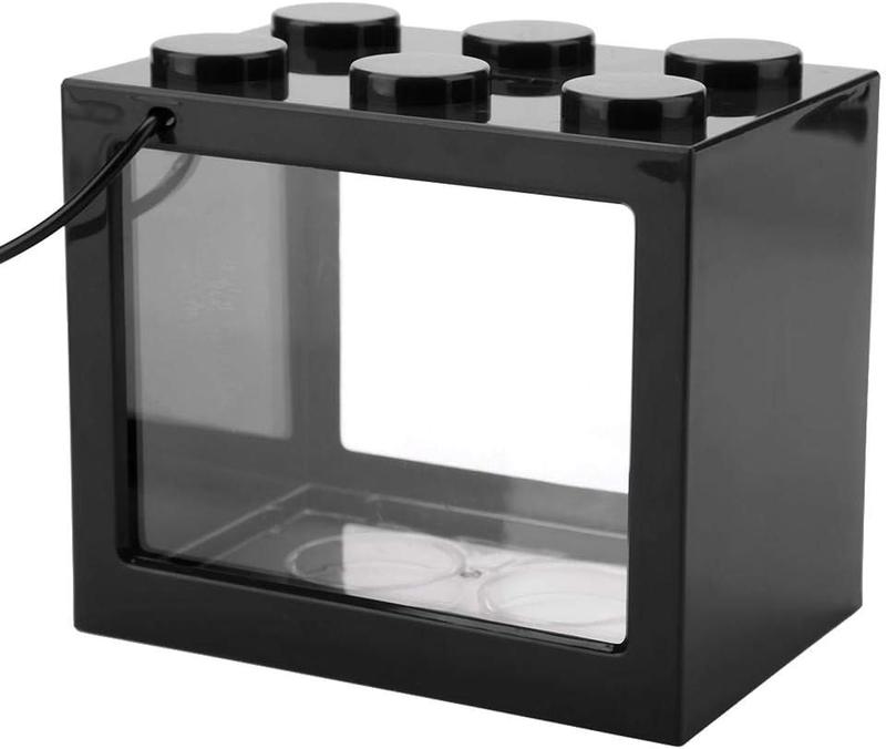 Aquarium Fish Tank Decorative Mini Aquarium USB LED Light Lamp Fish Tank Desktop Lamp Fish Tank for Box Office Tea Table Decor 7