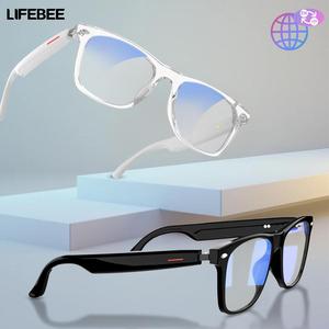 LIFEBEE Smart Glasses, 1 Count Wireless Translation Glasses, HD Sound Quality Smart Wireless Translation Glasses, Long Standby, Classic Fashion Glasses, Multifunctional Smart Glasses