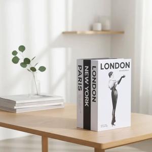 Fake Book Decoration, 3 Counts/set Modern Simple Foldable Faux Book Ornament, Decorative Book Prop for Home Living Room Coffee Shop, Collectible Room Decor, Rustic Design