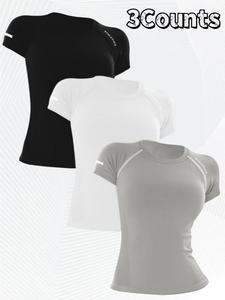 Women's Breathable Soft Exercise Short Sleeve Sports Tee, Gym Workout Tops, Comfortable Athletic Wear for Women, Ideal for Workouts & Active Lifestyles