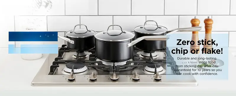 Product Introduction of [70%OFF]Cookware 3-Piece Saucepan Set with Glass Lids, Non-Stick, Long Lasting, Aluminium Pan Set, Induction Compatible, Oven Safe to 260 ° C, Black cookware of pots new non  stick  pots pans  cooking  set 0