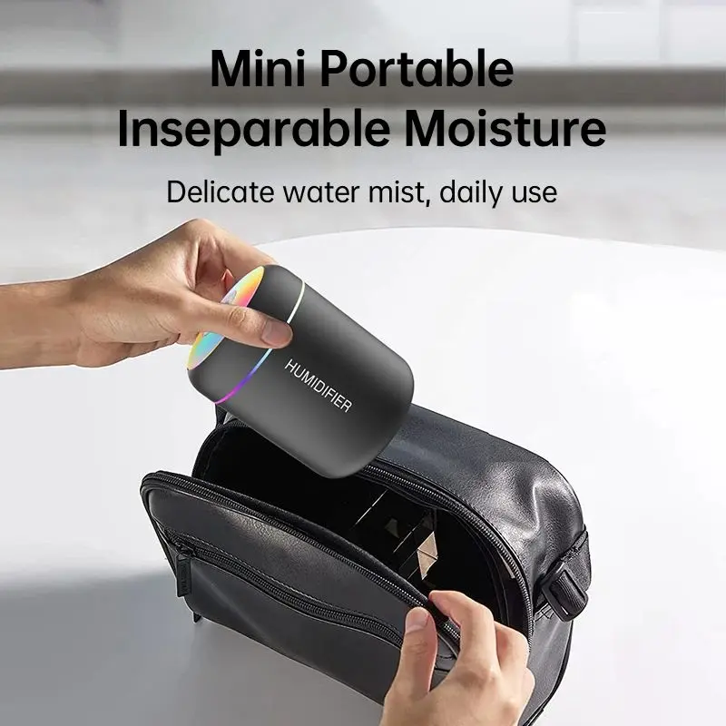 180ML Mini Air Humidifier USB Electric Aroma Diffuser Essential Oil Purifier Aromatherapy Mist Maker Lights For Car Home Bedroom 2