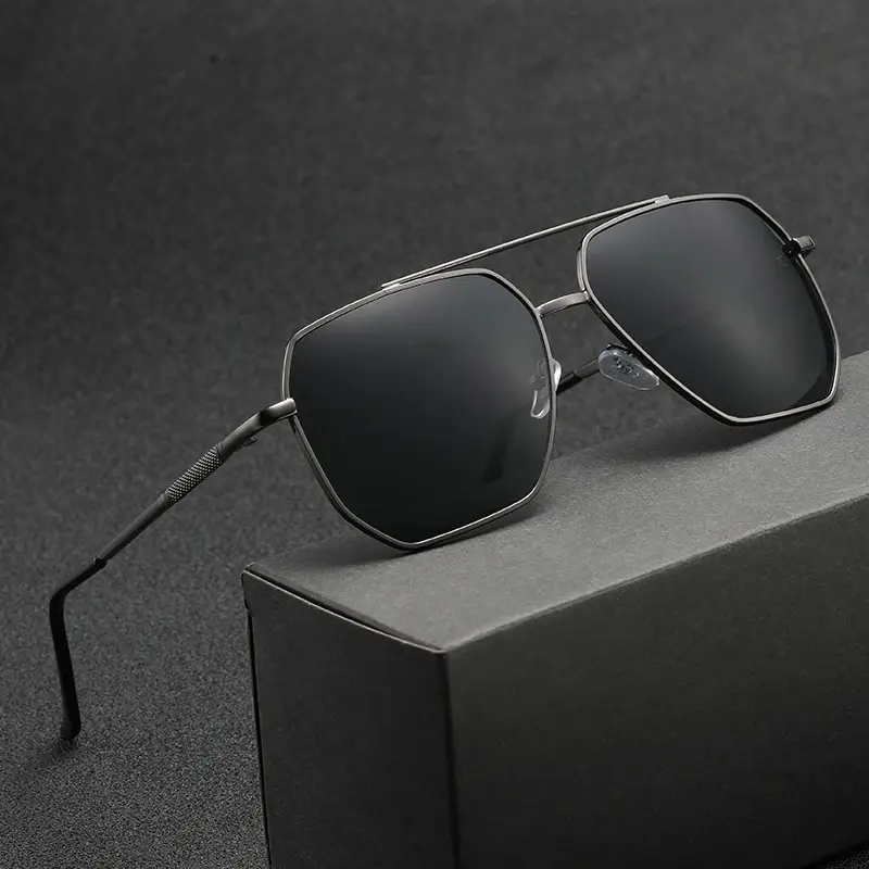 New Fashion Men Sunglasses Pilot Classic Driving Sun Glasses Metal Frame Mirror Leisure Fishing Business Men/women Eyeglassuv400