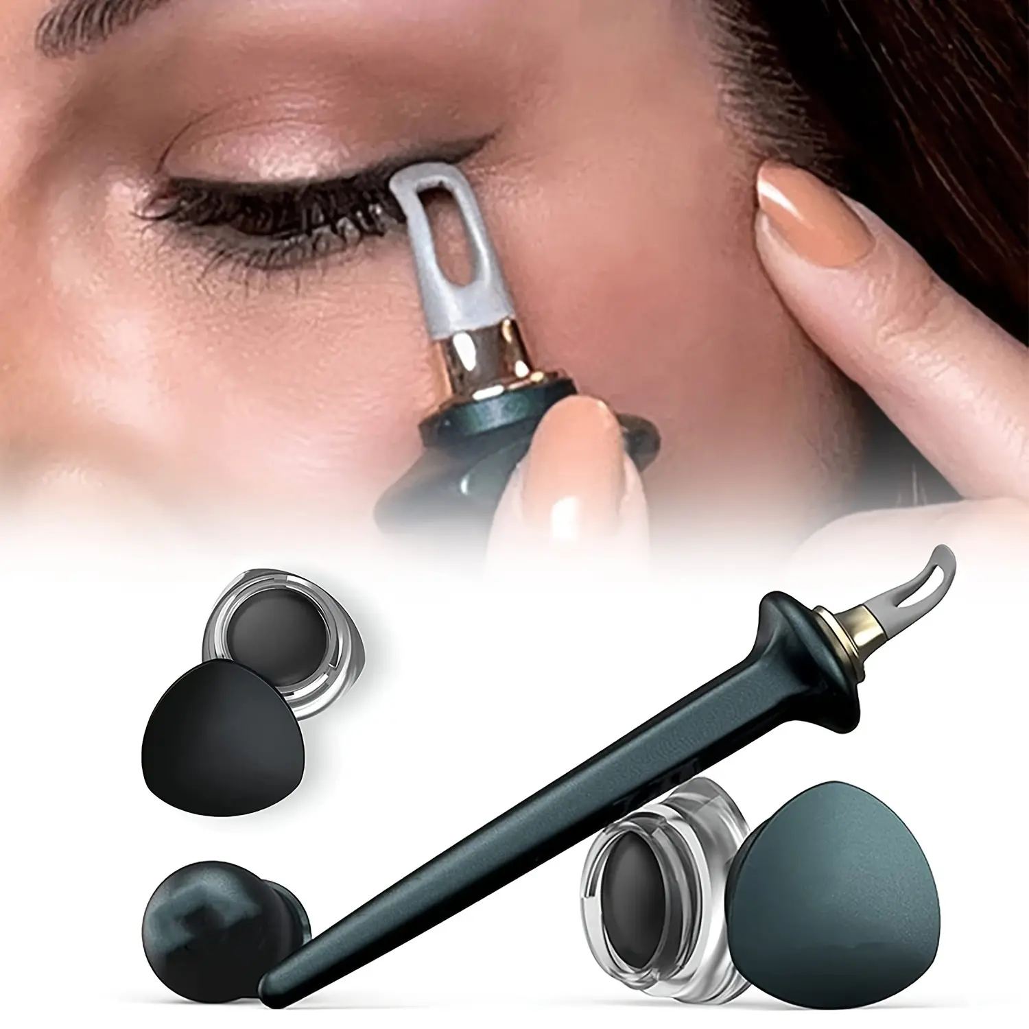 Silicone Eyeliner Tool | Waterproof Eyeliner applicator kit | Reusable silicone Eyeliner | Makeup Tools Suitable for Beginners | Featuring Natural Waterproof Eyeliner Tools That Are Easy to Apply | Perfect for Eyeliner And Eyelash Makeup