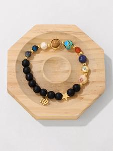 Constellation Design Beaded Solstice Gemstone Bracelet, Fashionable Jewelry for Women & Men, Trendy All-match & Exquisite Jewelry for Birthday Gift