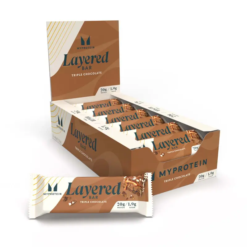 MyProtein MyProtein Layered Bar 12x60g Triple Chocolate Fudge 0