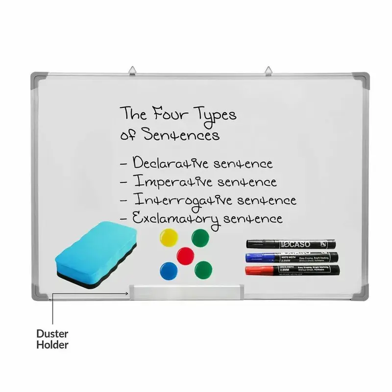Magnetic Whiteboard 500x300mm Wall Mounted White Board With Erasable Pen/Markers Mountable Dry Erase Wipe Whiteboards for Home Office School Notice Board 1