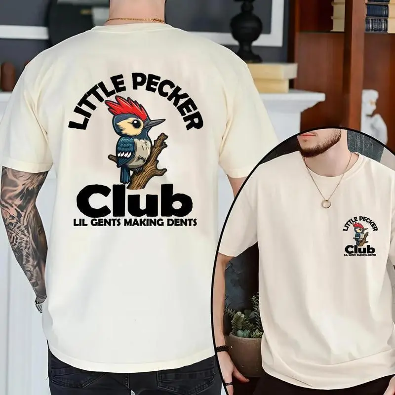 Little Pecker Club Men's 2 Sides T-Shirt, Vintage Tee, Gift for Men and Women