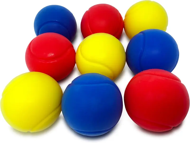 E-Deals 70mm Soft Foam Tennis Balls - Pack of 9 - Assorted Colours - Lots of fun for summer holidays - Indoor and Outdoor Play 8