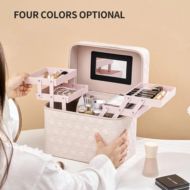 Extra Large Vanity Case Beauty Box Make up Jewelry Cosmetic Nail Storage Box AU 5