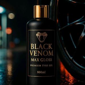 Gold Standard Co Black Venom MAX Gloss Extreme Tyre Dressing 500ml Rubber Conditioning Zero Sling 4-7 Weeks Wash Resistant Hydrophobic