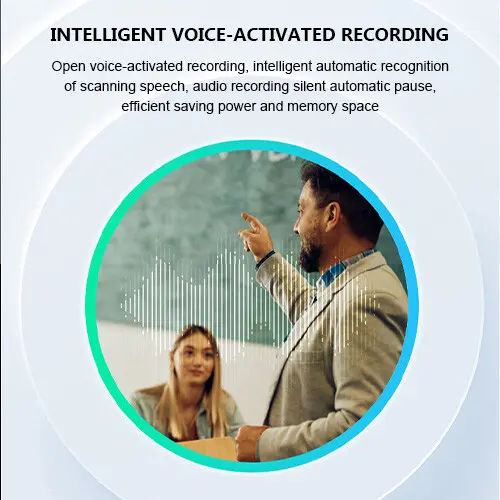 8GB Digital Voice Recorder - High-Quality Dictaphone with MP3 Playback | USB Rechargeable Audio Recording Device for Lectures & Meetings Button Memory 5