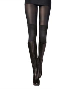Pretty Polly Secret Sock Fashion Tight - Black
