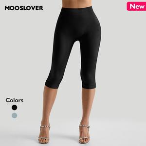 Mooslover UK High-Waist Capri Leggings Squat Proof Seamless Dri-Fit Yoga Pants