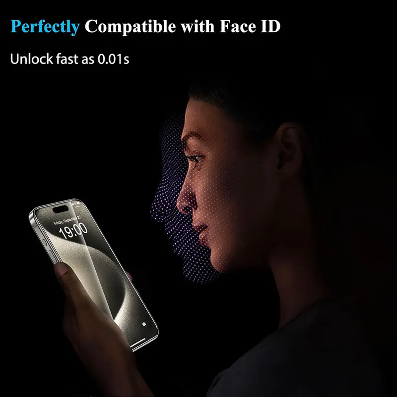 4Pcs Tempered Glass For iPhone 16 15 14 13 12 11 Pro Max Screen Protector For iPhone  XS Max XR Protective Glass Film 5