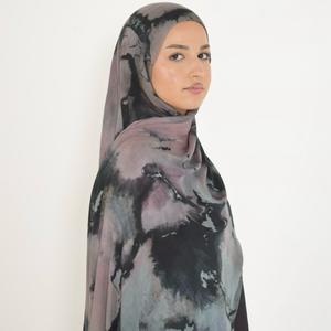 Watercolor Stone Hijab - Vela Luxury Modal Scarf, Ultra Soft & Lightweight, Premium Double-Sided Hijab for All-Day Comfort, Breathable & Elegant, Modest Fashion Essential, Trendy & Stylish Headscarf for Work, Casual Wear & Special Occasions, Affordable