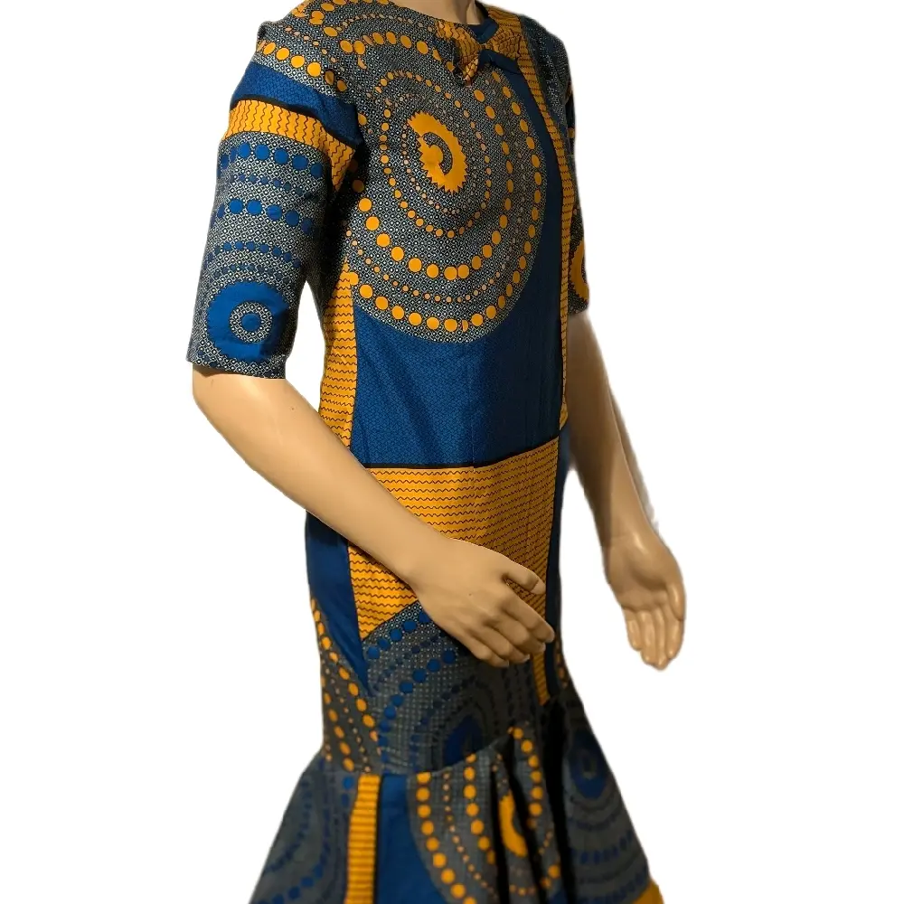 Women's Elegant Ankara  Fabric Dress for Casual and Formal Occasions Womenswear