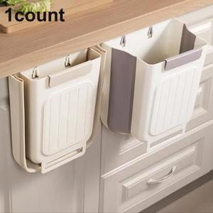 Foldable Kitchen Trash Can, Hanging Trash Bin, Space-saving Hanging Garbage Can for Kitchen Cabinets, Kitchen Accessories