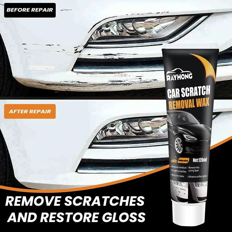 Professional Car Scratch Repair Paste Scratch Silicone Free Remover Paste 120ml oil  film  cleaner 2