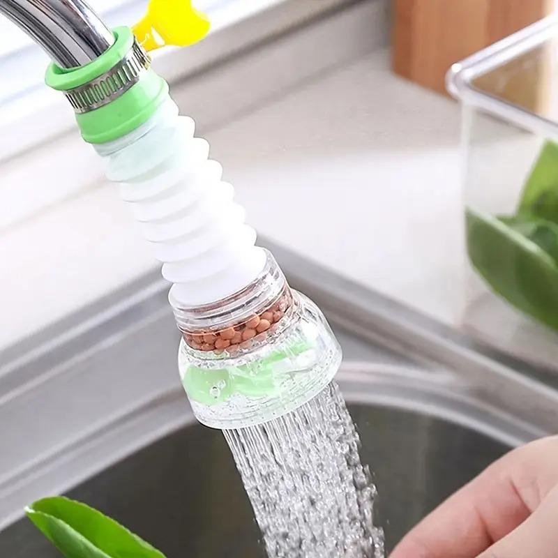 360°Rotating Faucet Nozzle Water Filter Filter Sprayer Faucet Water Saving Device Pressurized Shower Faucet Accessories Household Kitchen Faucet Filter Silicone Extender Clean 1
