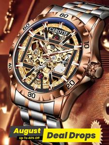 Men's Business Fashion Round Dial Analog Watch, Fashion Watch for Party, Daily Clothing Decor, Trendy All-match & Exquisite Watch for Birthday Gift with Box