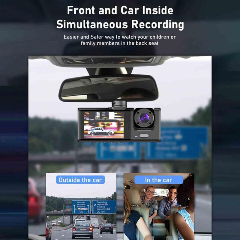 1080P Dual Lens Car Dash Cam Recorder G Sensor DVR Front and Rear Camera Video 5