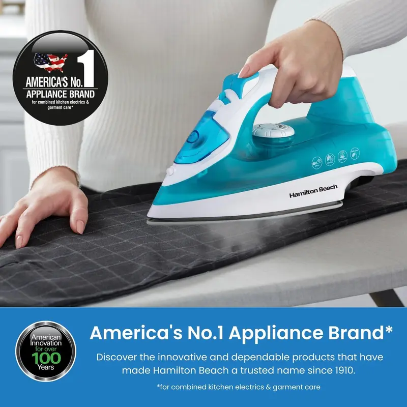 Hamilton Beach SteamMax 2200W Aqua & White Steam Iron 1