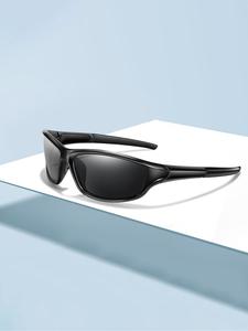 Unisex Simple Style Plain Color Thin Sunglasses, Trendy Casual Polarized Sunglasses for Everyday Use, Fashion Accessories for Outdoor Activities, Trendy Styling Sunglasses