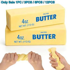 Extra Large Butter Cheese Stick Squeezing Toy Creative Mother's Day Gift PU Simulated Butter Squeezing Toy for Relaxation and Depression