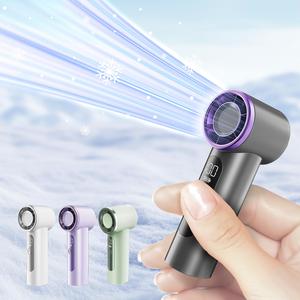 Portable Handheld Fan, 4000mAh 5-speed Wind Speed Fan, LED Display Screen Fanless Fan, Suitable for Travel, Outdoor Activities, Exercise, Work