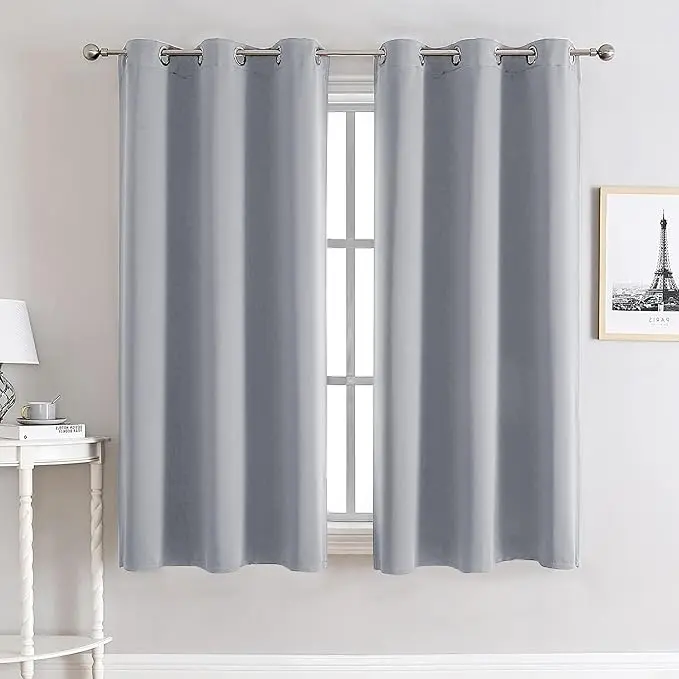 Blackout Curtains for Bedroom Super Soft Solid Thermal Insulated Eyelet Blackout Curtains for Living Room 3