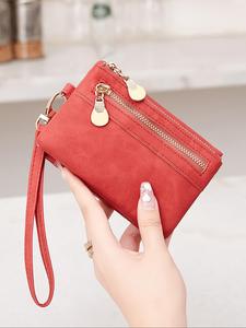 Women's Elegant Zipper Bifold Wallet,  Everyday Purse, Casual Trendy Simple Style Plain Card Holder for Daily Use, Versatile Short Wallet As Summer 2025 Gift for Women & Girls