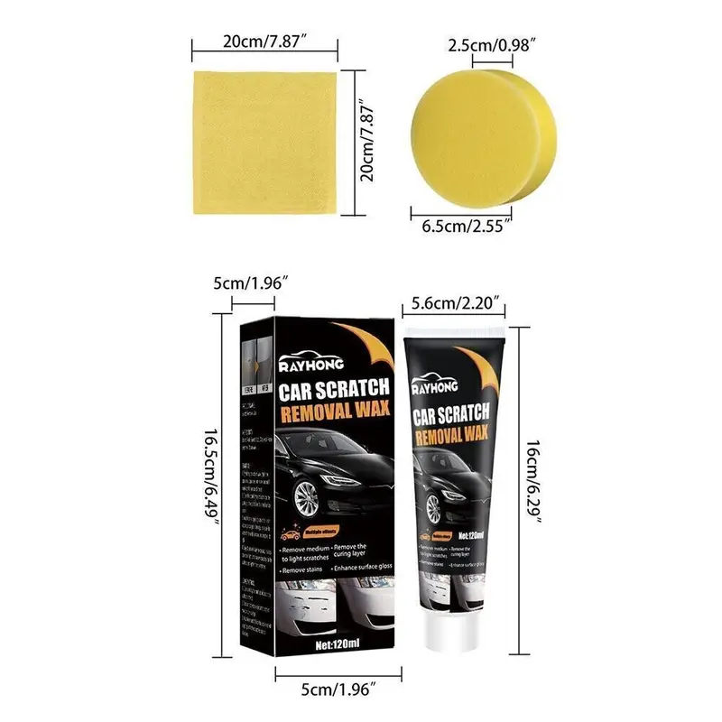 Professional Car Scratch Repair Paste Scratch Silicone Free Remover Paste 120ml oil  film  cleaner 6