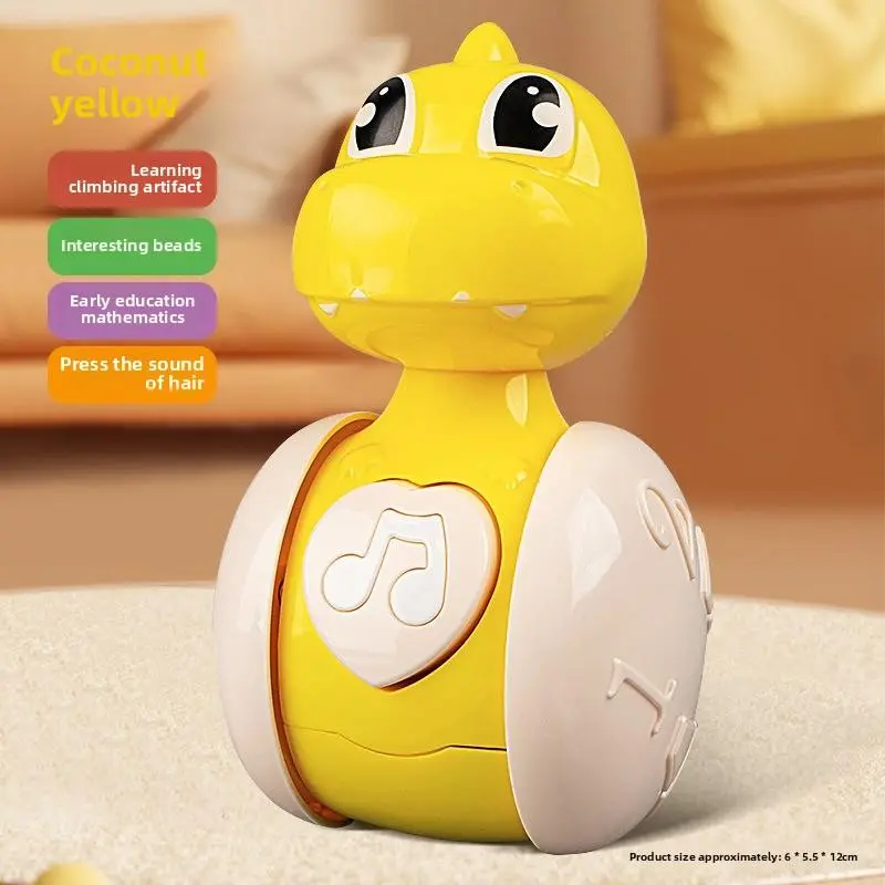 Deer tumbler children's educational early education toy baby soothing coax baby cartoon squeaking little dinosaur 8