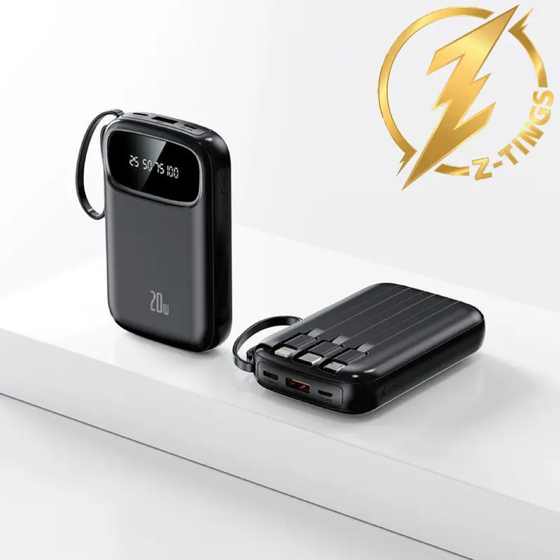 Z-TINGS Power Bank 20000mAH Mini Portable Charger with FastCharging and Battery Level display,External Battery Accessories,Compatible for Phones, iPad, Headphones,Multiple Devices Charging,Charing Mobile,Charger,Portable Charger,Gift Ideas smallest 7