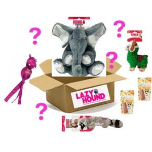 Kong Dog Toy Boxes a selction of Kong Dog Toys and dog treats