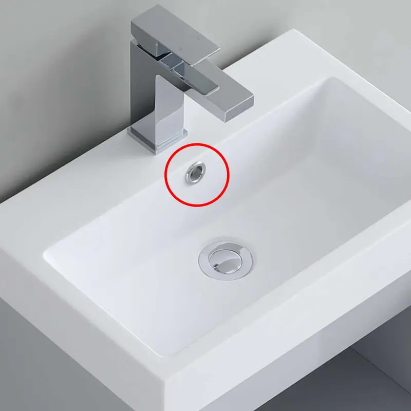 Chromed/Gold/White Basin Sink Overflow Cover Trim 15-25mm 1